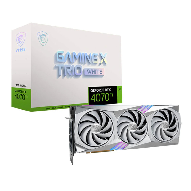 MSI GeForce RTX 4070 Ti Gaming X TRIO 12G GDDR6 Graphics Card - White - كرت الشاشة